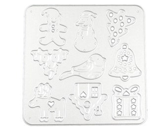 Troqueles de corte de metal para adornos navideños y tarjetas festivas