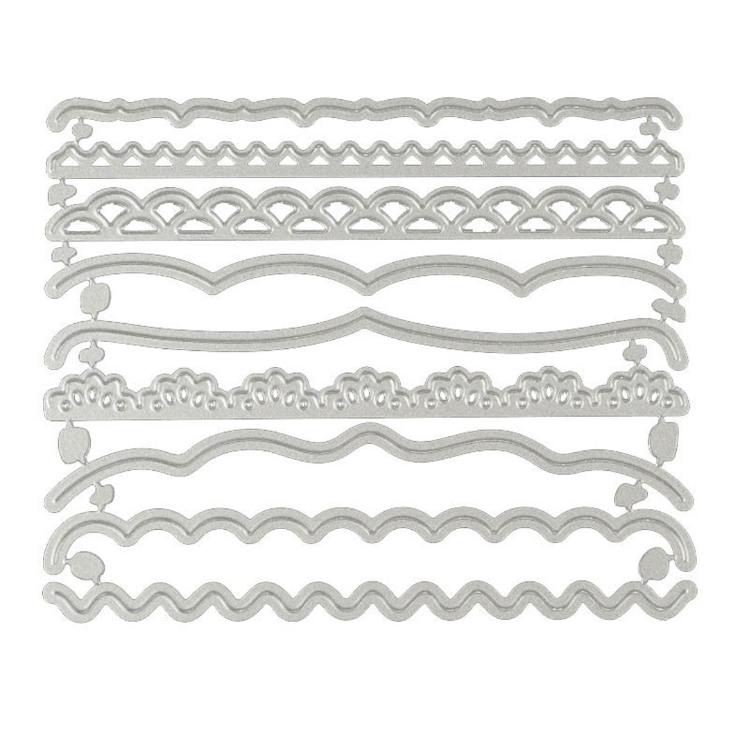 Fenster-Metall-Schablone Für Scrapbooking & Kartenbasteln – 11,2x6,7 Cm, Silber, Aus Stahl