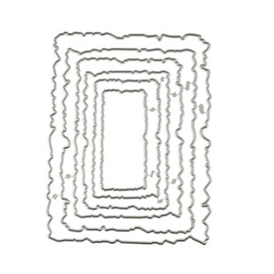 6 onregelmatigheid rechthoek frames Metalen Stansmessen koolstofstaal sjablonen Stencils voor DIY Scrapbooking/fotoalbum Decoratieve DIY Kaarten