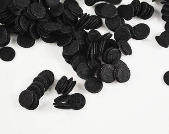 500pcs 2cm 0.8‘‘ Black colors non woven fabric Round felt Wool Felt Circles for Craft Project