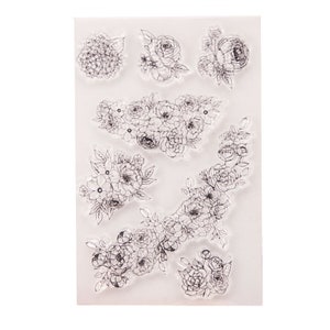 Flower Bouquets Transparent Stamp/ Clear stamps /Rubber seals for DIY scrapbooking/ card making/ paper artist stamp sheet