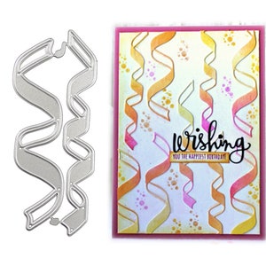 2Confetti band Metallstanze / Stanzschablone für DIY Scrapbooking / Grußkartenherstellung / Schablone aus Kohlenstoffstahl / Metallschablonen