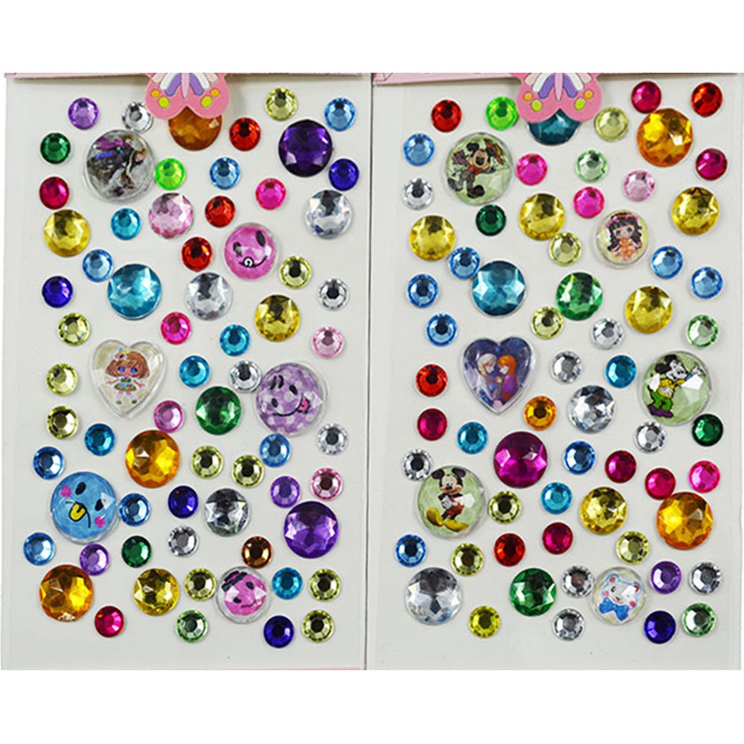 2sheets Facets Gem Stones Stickers Round Sticker Different Etsy