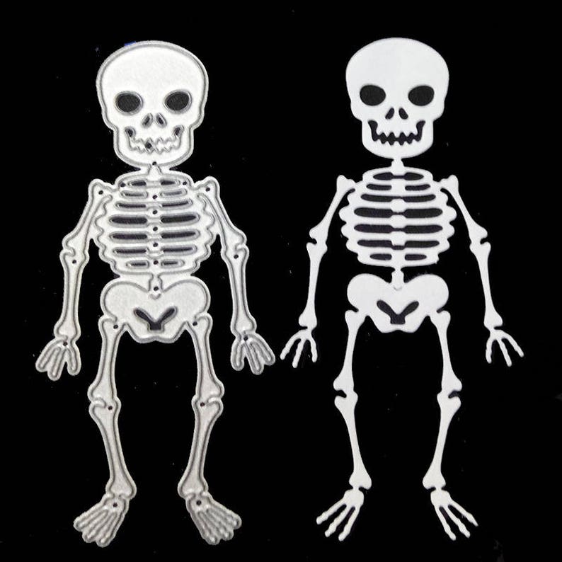 Skeleton Terrible Die Cut Halloween Card Making Cutting Die Etsy
