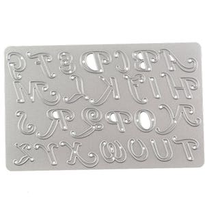 Alfabeto de metal cortado em aço carbono, modelo de corte para fazer cartão, scrapbooking/álbum de fotos diy