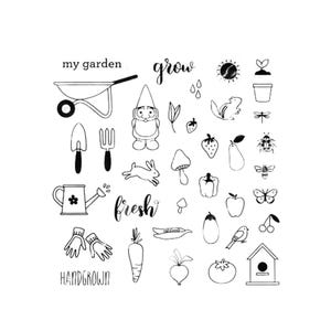 Sello de silicona transparente "My garden grow hand", ideal para álbumes de recortes y fotos, hojas decorativas de sellos transparentes.