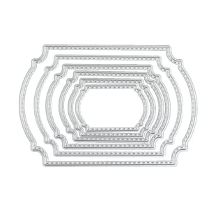 6 gestikte frames metalen snijden matrijzen stencils embossing kaart scrapbooking album decoratie craft die snijden sjabloon