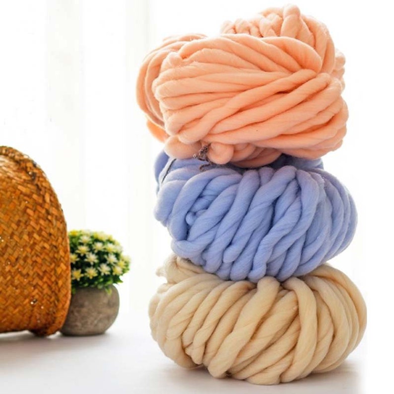 250G Super Bulky Arm Knitting Wool Roving Knitted Blanket | Etsy