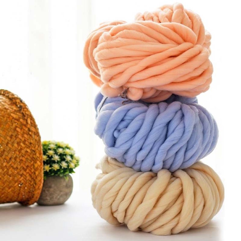 250G Super Bulky Arm Knitting Wool Roving Knitted Blanket Etsy
