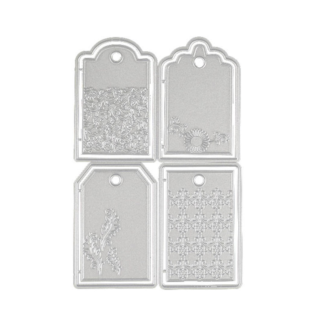 4 Different Tags Metal Die Cut Metal Cutting Die Scrapbooking Die-cut ...