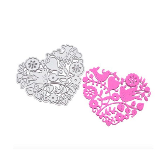 Fustelle A Forma Di Cuore Per Stencil, Scrapbooking, Album, Biglietti