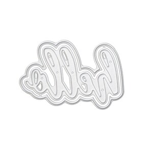 Hello with shadow Metal Cutting Dies carbon steel Stencils per scrapbooking fai-da-te / album fotografico Decorative Embossing carte di carta fai-da-te