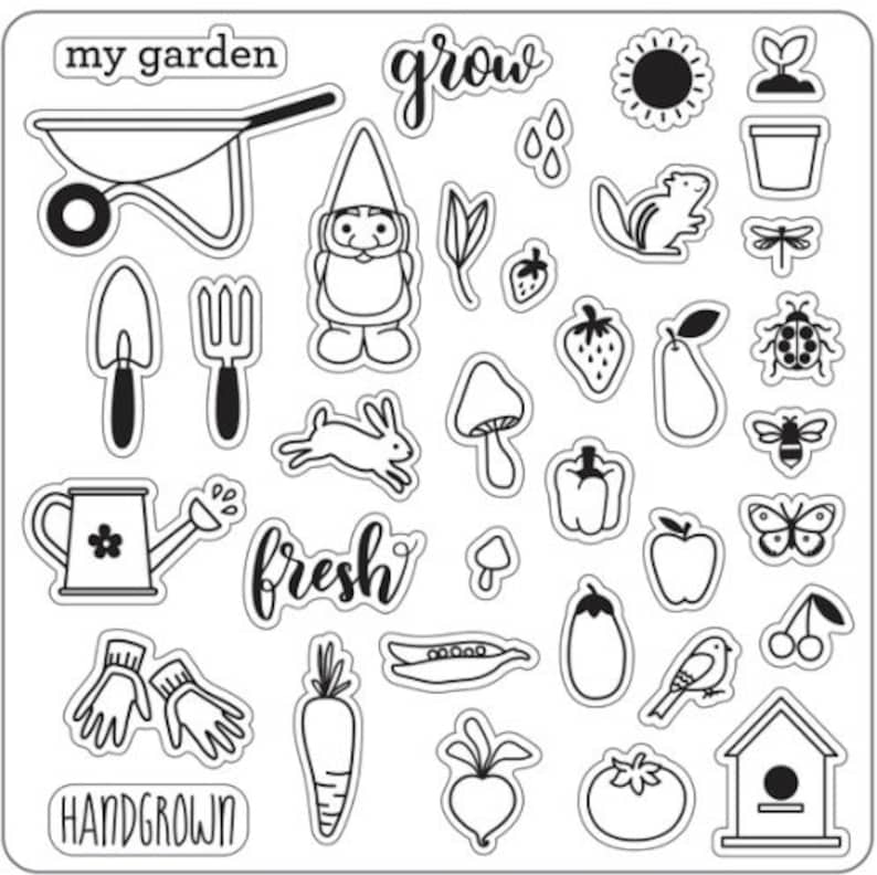 My garden hand grow Transparent Clear Silicone StampSeal for DIY scrapbookingphoto album Decorative clear stamp sheets