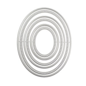 Ovales matrice métallique découpée pour bricolage scrapbooking Carte de vœux fabrication pochoir Matrice en acier au carbone matrice de modèles en métal coupé