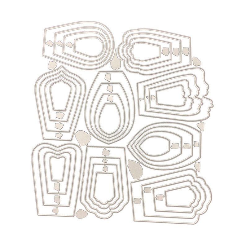 9 Flowers Metal Cutting Dies Scrapbooking Stencil Embossing Etsy