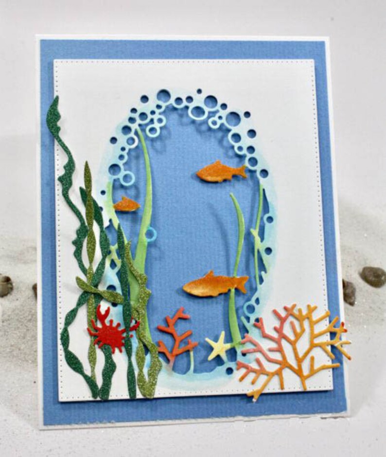 Under the Sea Metal Cutting Dies Stencils Embossing Card Etsy