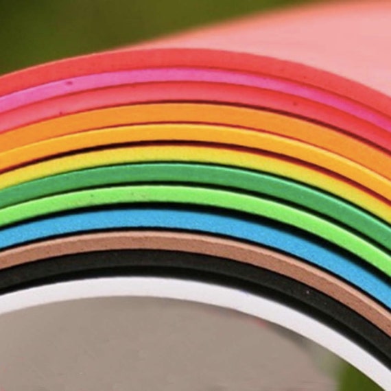 Fogli Di Gomma EVA Giallo Fluo Per Arti E Artigianato – QUARKZMAN – 6 Pezzi Da 25x25 Cm, Spessore 3 Mm – Ideali Per Scrapbooking, Lavoretti E Decorazioni Fai Da Te