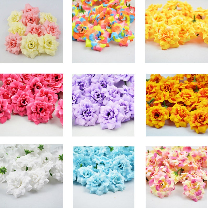 Fake flower heads for Craft Peony Daisy Artificial Flower Home Etsy