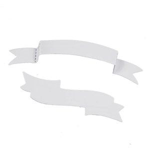 2Stk Banner Metall stanz für DIY Scrapbooking Grußkarte Machen Schablone Carbon Stahl Stanzteile MetallSchablonen
