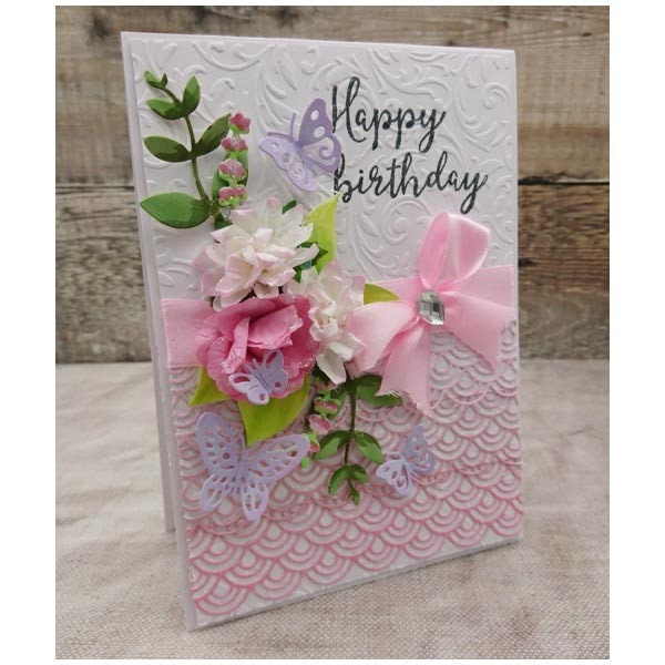 Flower Vine Embossing Folder for Card Making 100x148mm, Scrapbooking ...
