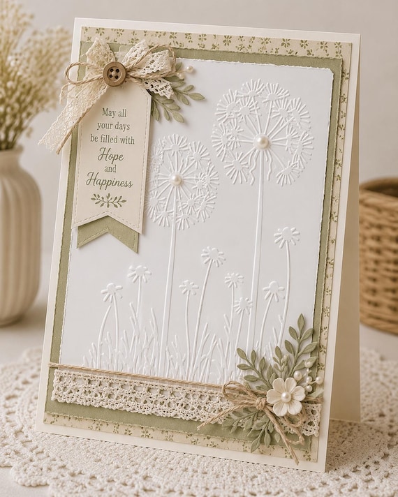 Dandelion background embossing folder for card making stationary paper crafts stencil cutting die background