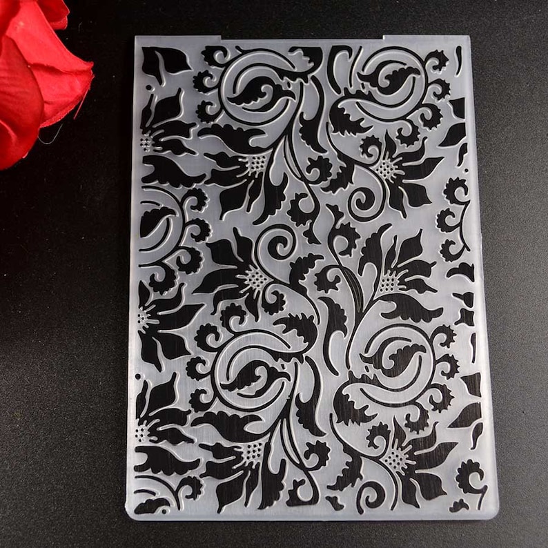 Flower Vine Embossing Folder for Card Making 100x148mm, Scrapbooking ...