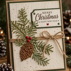 Pine Branch and Pine Cone Metal Cutting Dies image 2