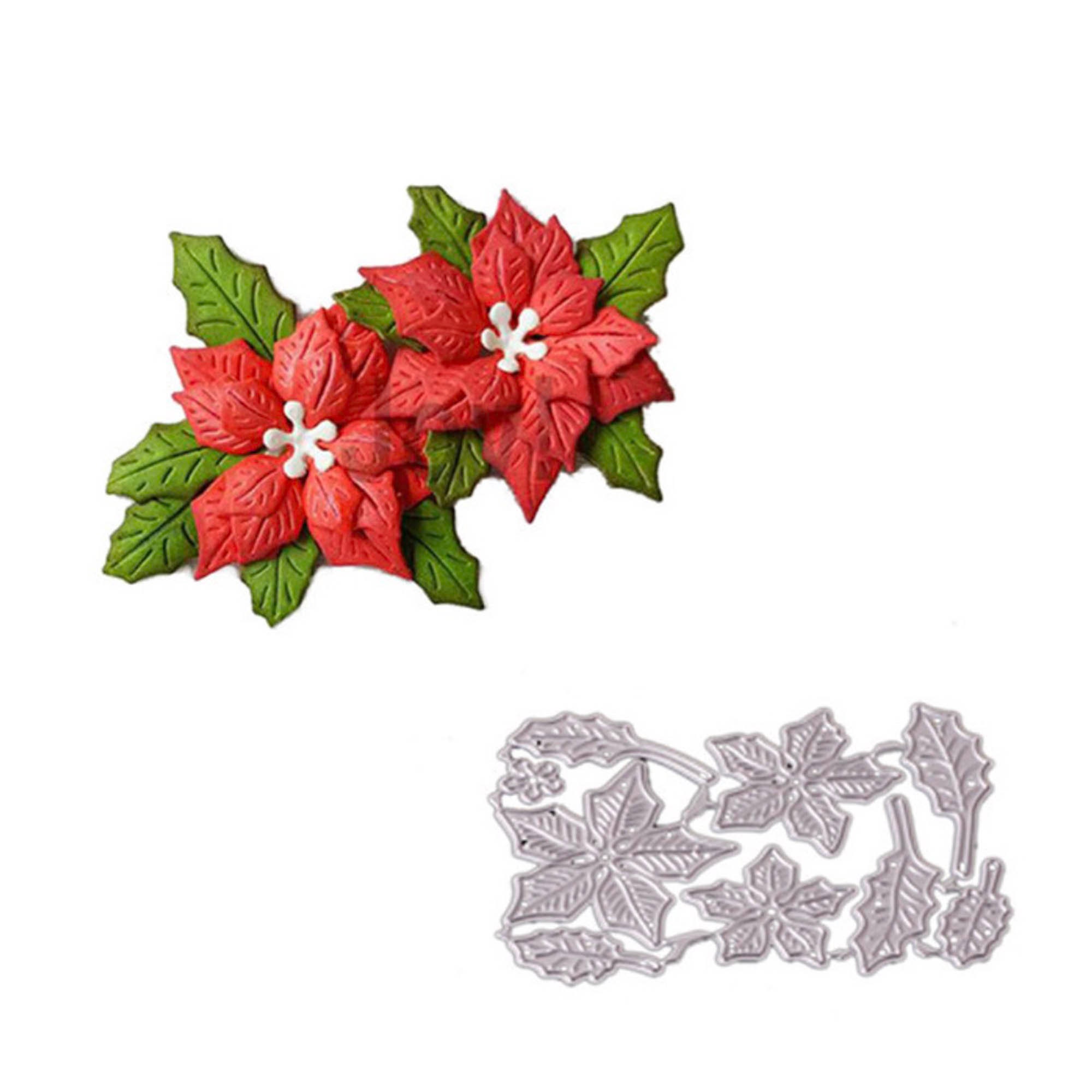 Metall-Prägeschablone 'Silber Kreuz Blumen' – Für Scrapbooking, Karten & Deko