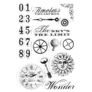 Trésor intemporel Timbres transparents Joints en caoutchouc pour bricolage carte de scrapbooking fabrication de papier tampon d’artiste