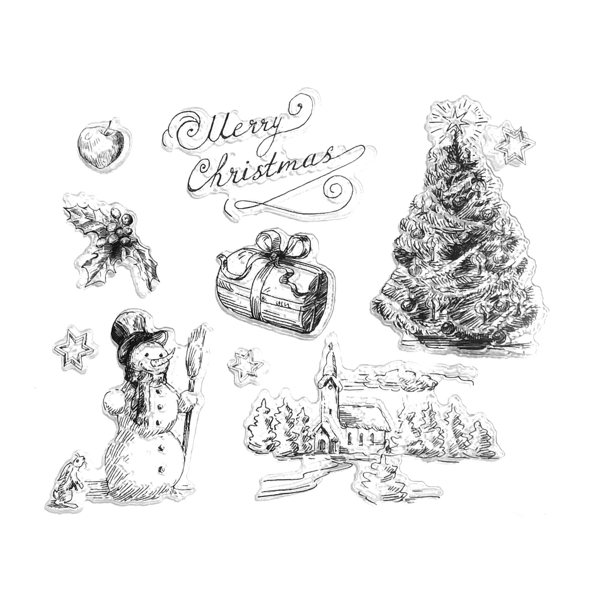 SL Clear Stamp Winter/Christmas Extras Grunge 148x210x3mm 1 PC Nr.106