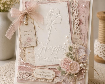 Carpeta de relieve de rosas, herramienta para hacer tarjetas florales de 4 x 3 pulgadas