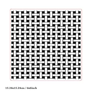 Basket Weave Embossing Folder, 6x6 Inch Card Making Texture image 2