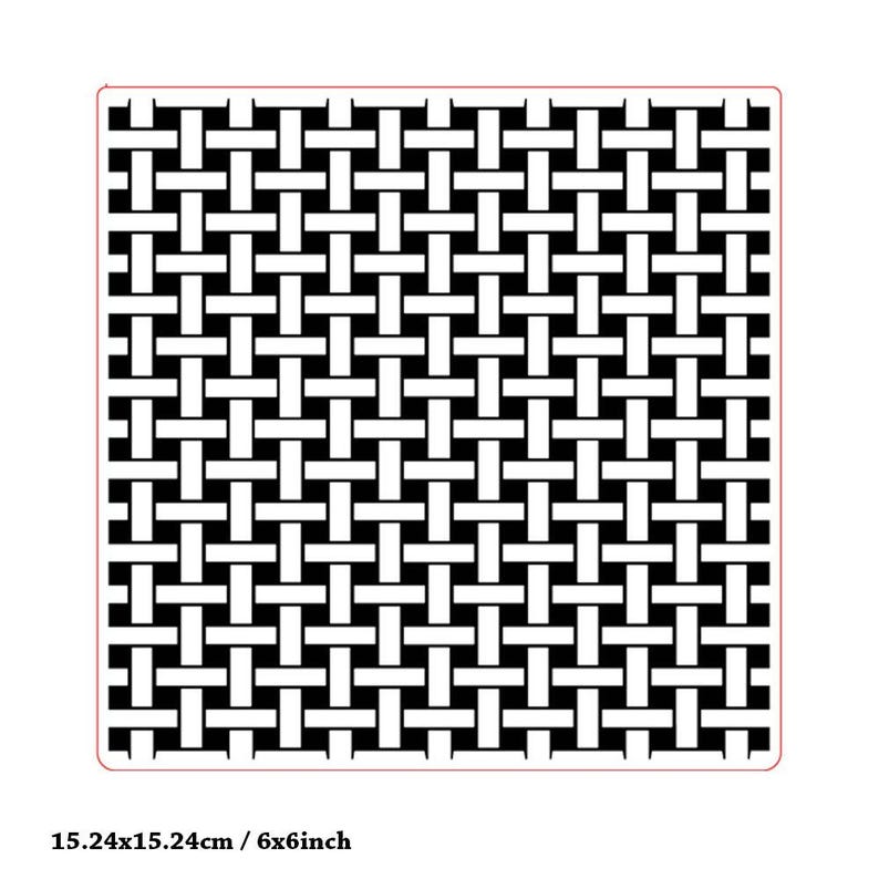 Basket Weave Embossing Folder, 6x6 Inch Card Making Texture image 2
