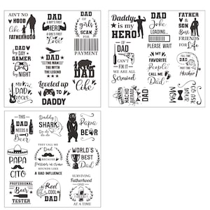 Guter Papa zum Vatertag transparent klar Stempel für DIY Scrapbooking Fotoalbum Dekoratives klares Stempelblatt Kartenherstellung