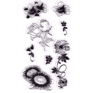 Tournesols Transparent Clear Silicone Stamp/Seal pour bricolage scrapbooking/album photo Feuilles décoratives clear stamp sheets