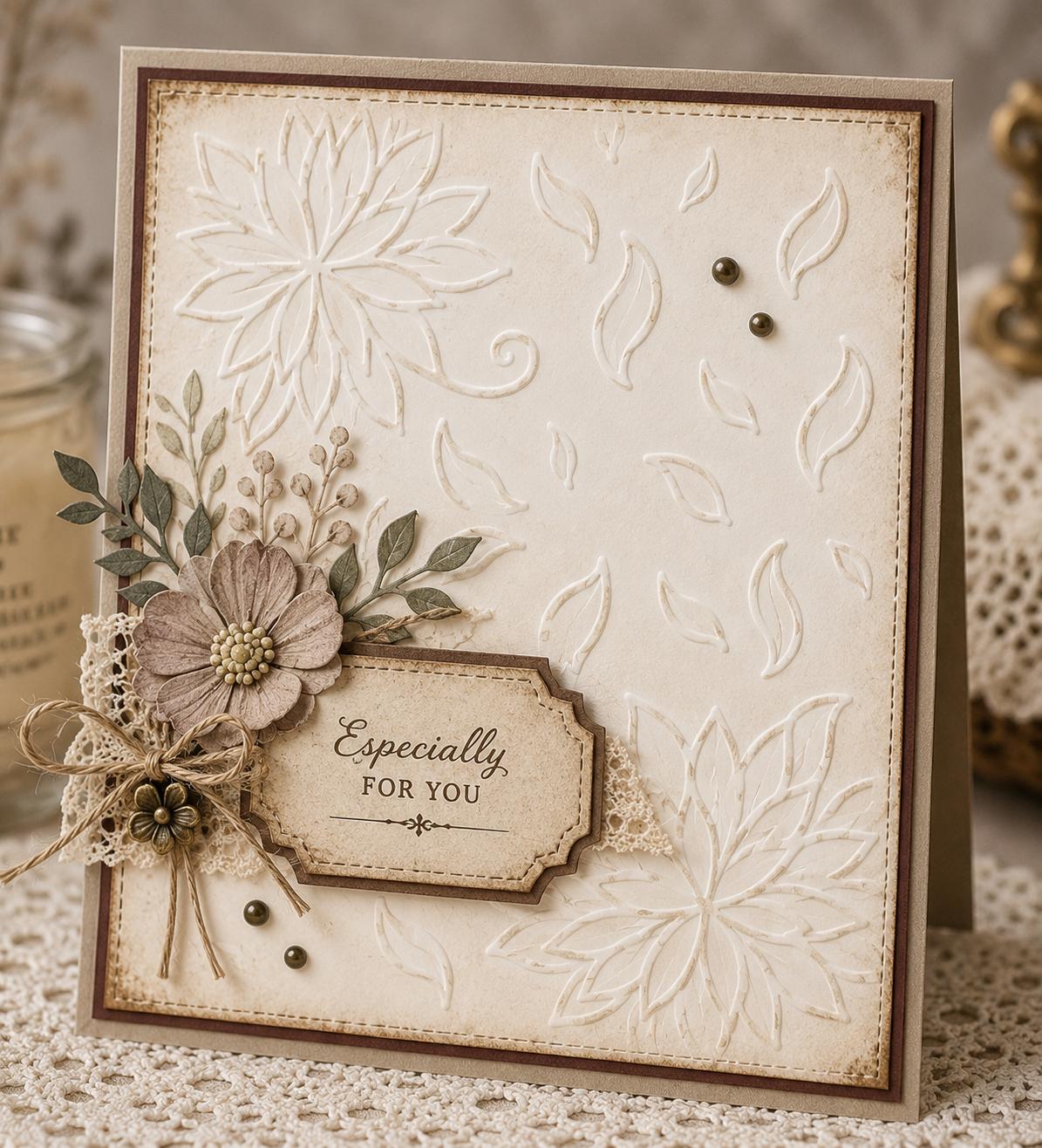 Flower Petal Embossing Folder, Card Making Texture Tool for Paper ...