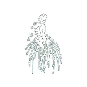 Fustelle in metallo per abito da sposa, fata, stencil, goffratura, carta, scrapbooking, album, decorazioni, artigianato, modello di fustellatura.