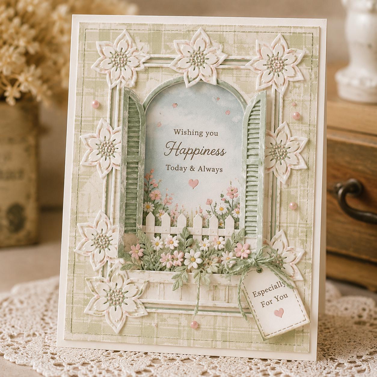 Rose Flower Frame Embossing Folder, Card Making (105x148mm) - Etsy