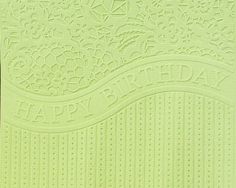 Happy Birthday background embossing folder for card making stationary paper crafts stencil cutting die background