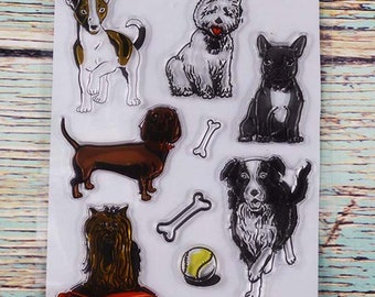 Pet dogs Clear stamps Rubber seals for DIY scrapbooking card making paper artist stamp sheet