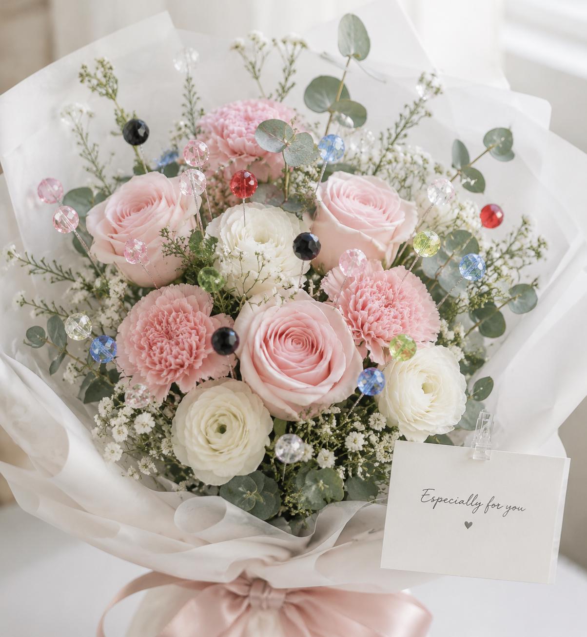 Pearl Corsage Pins, Twist Wire Floral Bouquet Picks (100pcs/pack