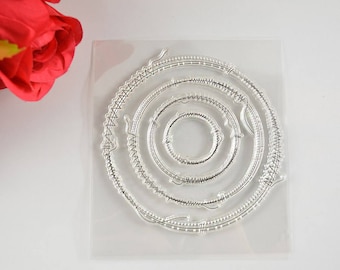 Set 7 Blocchi Acrilici Per Timbri Trasparenti Con Griglia - Per Scrapbooking E Fai-Da-Te