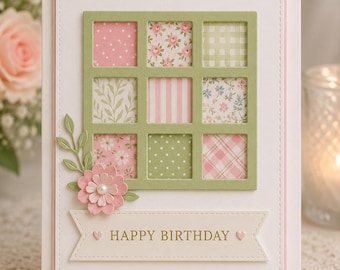 Nine Square Grid Metal Cutting Die for Photo Cards