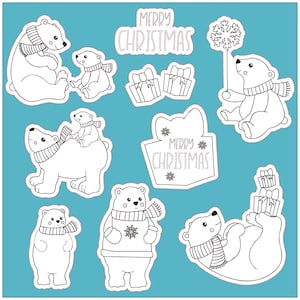 Weihnachtsbären Schnee transparent klar Stempel für DIY Scrapbooking Fotoalbum Dekorative klare Stempel Blätter Kartenherstellung