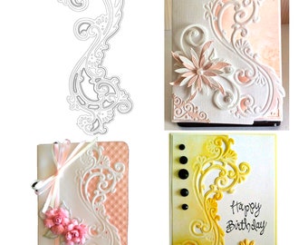Fustelle In Metallo Per Scrapbooking, Motivo Cuore Con Farfalla E Fiori, 9x8,5 Cm - 4