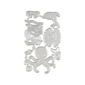 Troquelado de animales marinos y plantas / troqueles de acero al carbono / Troquel de corte de metal SCRAPBOOKING DE BRICOLAJE / fabricación de tarjetas / plantilla de relieve