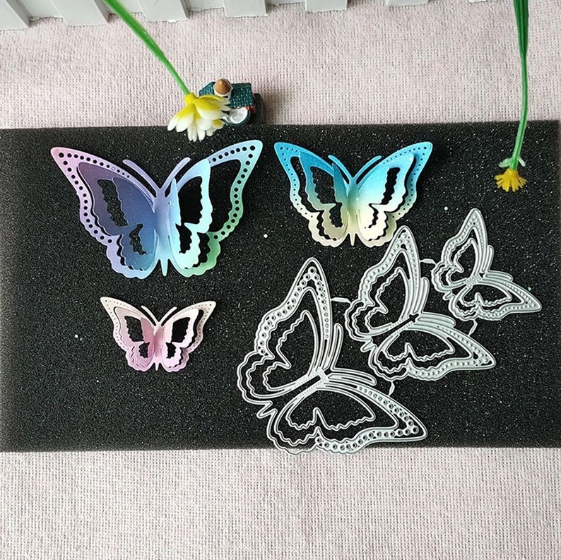 3D Butterfly Metal Die Cut Set, DIY Scrapbooking Stencil - Etsy