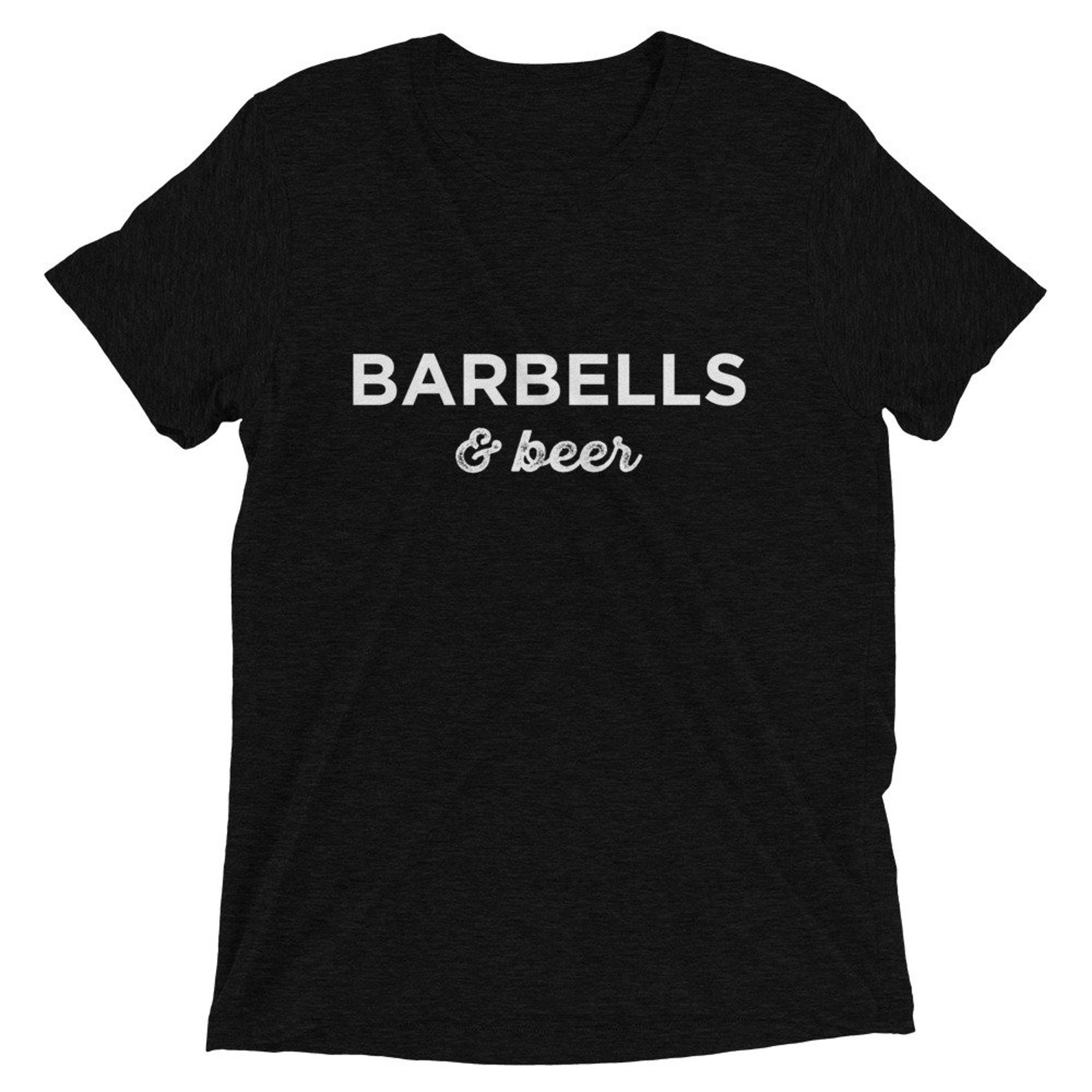 Barbells & Beer Men's Short Sleeve Tshirt Shirt Workout Etsy
