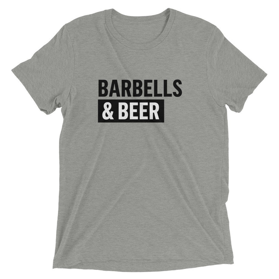 Barbells & Beer Men's Short Sleeve Tshirt, Shirt, Workout Shirt, Gym
