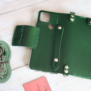 Étui portefeuille en cuir pour Google Pixel 9 Pro Fold Fold, support pour la main à l'intérieur, nom personnalisé gratuit, bandoulière Housse amovible Sac bandoulière en cuir